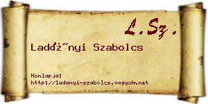 Ladányi Szabolcs névjegykártya