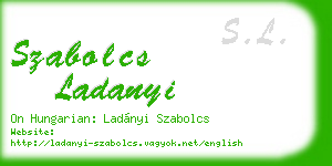 szabolcs ladanyi business card