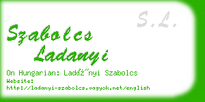 szabolcs ladanyi business card